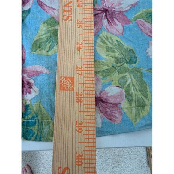 Cooke Street Reverse Print Hawaiian Shirt Mens Size Medium Blue Floral Aloha - Picture 9 of 9